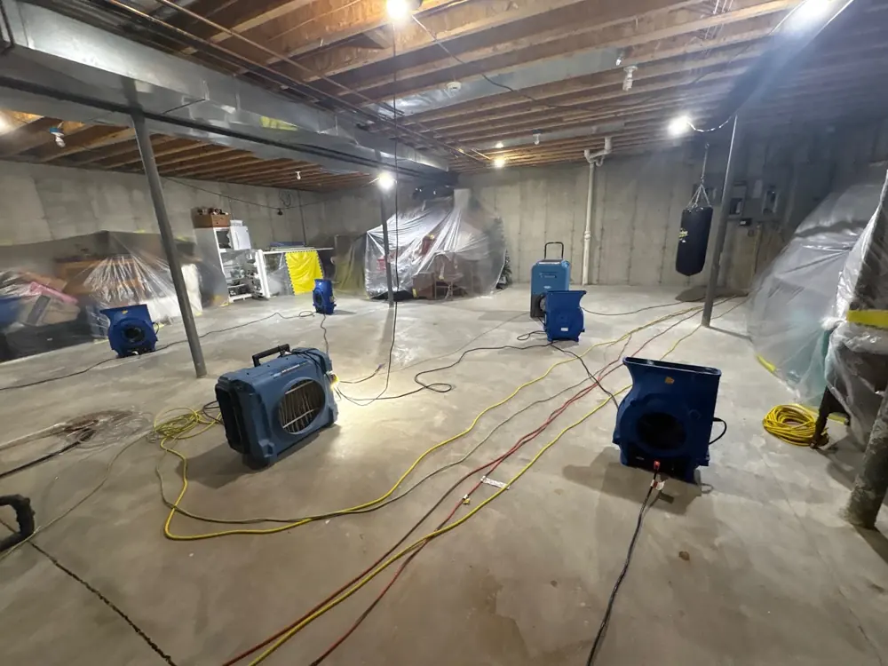 Restoration equipment on a Beaumont job