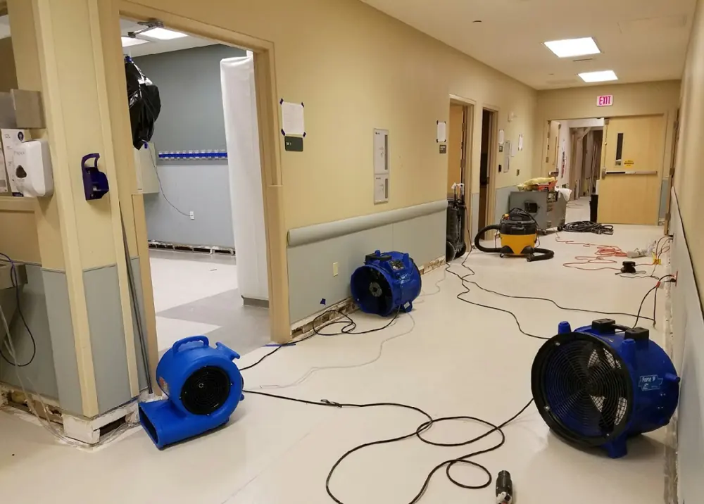 Restoration equipment on a Beaumont job