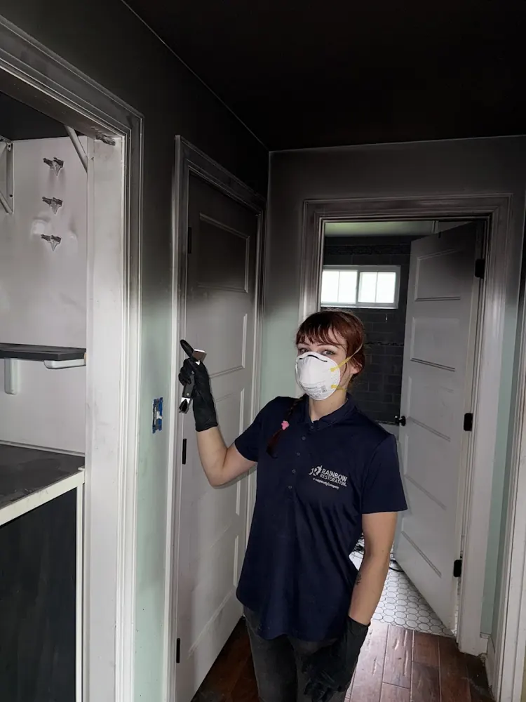 Beaumont Water & Fire Restoration technician on a job in Beaumont